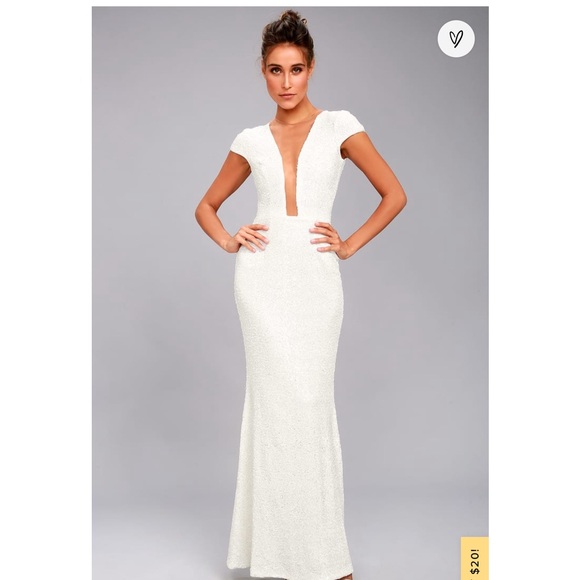Dress the Population, Michelle White, Sequin Maxi Dress - Picture 1 of 7